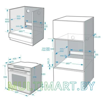 Электрический духовой шкаф MAUNFELD MEOR7217SMB картинка 8